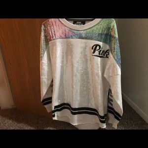 Limited edition love pink sequin sweatshirt